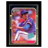 Donruss Rated Rookie Greg Maddux Baseball Card...