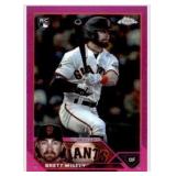 Topps Chrome Brett Wisely Pink Refractor RC...