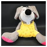 Gray Plush Mouse in Yellow Cheese Overalls