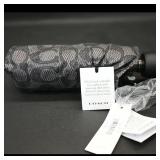 Coach Compact Folding Umbrella  99% UV Protection