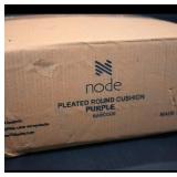 node Pleated Round Cushion  Purple