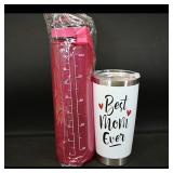 Hydration Motivation Water Bottle 900ml & 'Best...