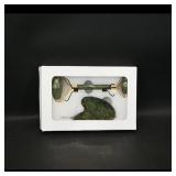 Stone Face Roller & Gua Sha Set  Green
