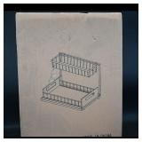 Kitchen 2-Tier Storage Rack  Black