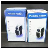 Set of 2 Portable Heater 300W with Timer & Temp...