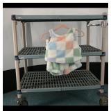 Children's Plush Pastel Checkered Two-Piece Outfit