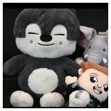 Assortment of 3 Plush Toys (wolf, elephant,...