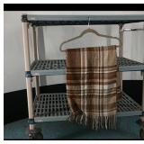 Plaid Fringe Scarf Wrap  Brown & Tan