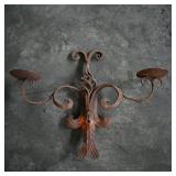 Wrought Iron Wall Candle Holder