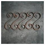 Set of 5 Decorative Metal Scrollwork S-Shaped...