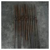 Set of 13 Decorative Wrought Iron Bars
