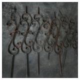 Set of 7 Decorative Wrought Iron Scrollwork...