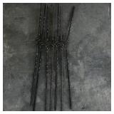 Set of 7 Decorative Metal Rods