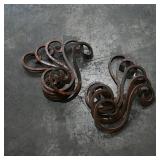 Set of 10 Decorative Iron S-shaped Scrollwork...