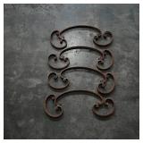 Set of 4 Decorative Iron Scrollwork Pieces