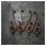 Set of 4 Decorative Wrought Iron Scroll Pieces