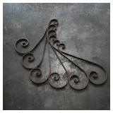 Set of 6 Decorative Wrought Iron Hook shaped...