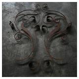 Set of 2 Decorative Wrought Iron Pieces