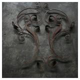 Set of 2 Decorative Wrought Iron Pieces