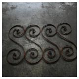 Set of 4 Decorative Wrought Iron S-shaped...