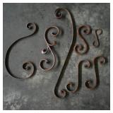Assortment of 7 Decorative Metal S-shaped Scrolls