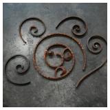 Assortment of 5 Decorative Iron Scrollwork
