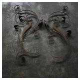 Set of 2 Decorative Wrought Iron Pieces
