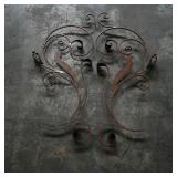 Set of 2 Decorative Wrought Iron Pieces