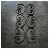 Set of 6 Decorative Iron C-shaped Scrollwork...