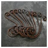 Set of 10 Decorative Metal Scrolls
