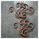 9 Decorative Iron S-Shaped Scrollwork Set