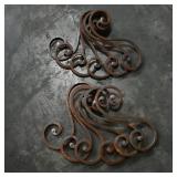Set of 12 Decorative Iron Scrollwork Pieces