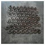 Set of 9 Decorative Iron Wave Scrollwork Panels