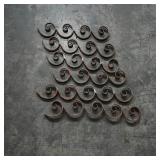 Assortment of 6 Decorative Metal Wave...