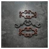 Assortment of 3 Decorative Iron Wall Accents