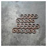 Set of 11 Decorative Iron S-shaped Scrollwork...