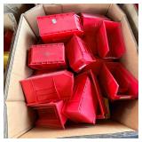 Lot of Red Plastic Storage Bins (approx. 20+)