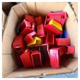 Bulk Box of Red/Yellow Plastic Bins