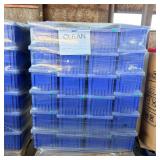 Assortment of Blue Plastic Storage Totes (72)