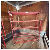 Red Mobile Pipe/Rack Frame