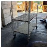 Rolling Cart with 3 Particleboard Shelves