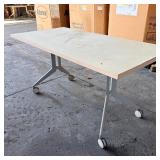 Mobile Work Table / Folding Top Table on Casters