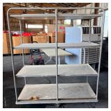 Industrial 4-Tier Rolling Metal Utility Cart