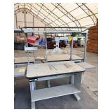 Boston Workstation Table with Overhead Rack