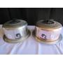 2- COLORED ALUMINUM CAKE CARRIER