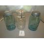 2 BALL MASON JARS W/ ZINK LIDS, BALL IDEAL JAR W/