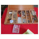 25+ ROUTER BITS IN WOOD CASE