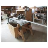 DELTA SAW BUCK FRAME & TRIM SAW W/ DUST CABINET