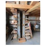 ASSORTMENT OF LUMBER ON RACKS - 1X12, CAR SIDING