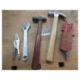 16 OZ HAMMER; BALL PIN HAMMER; 10" CRESECENT WRENH